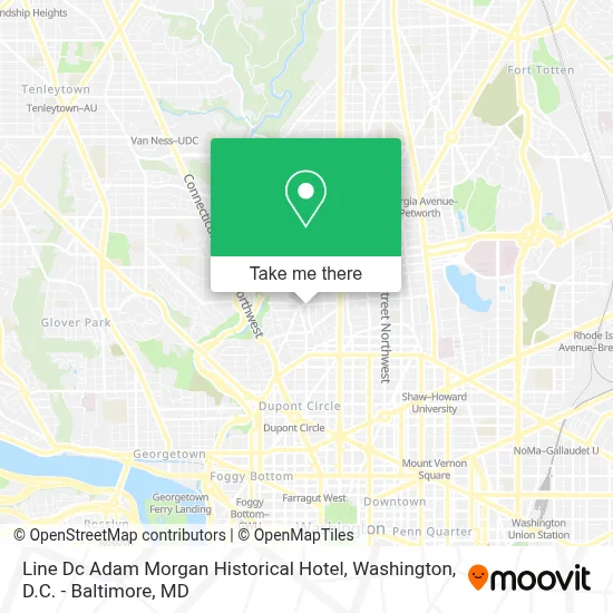 Line Dc Adam Morgan Historical Hotel map