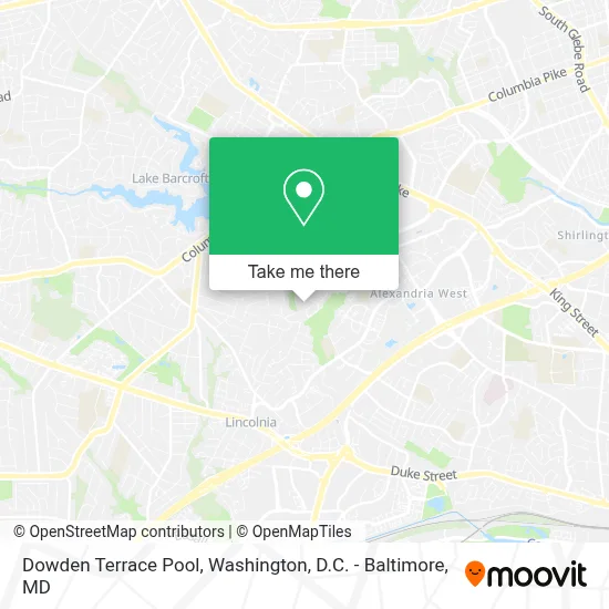 Dowden Terrace Pool map