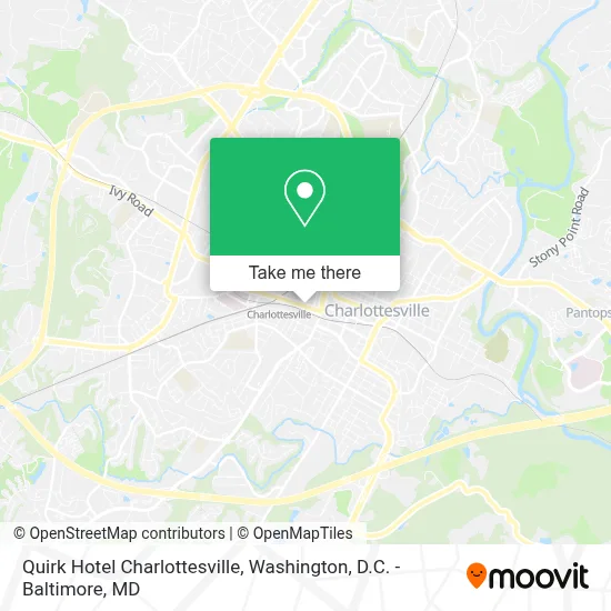 Quirk Hotel Charlottesville map