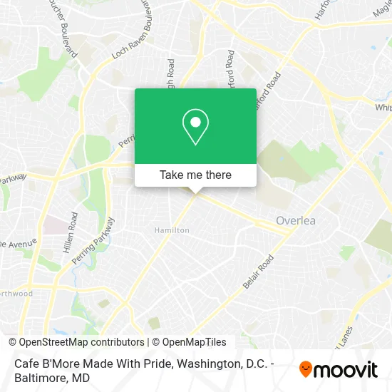 Cafe B'More Made With Pride map