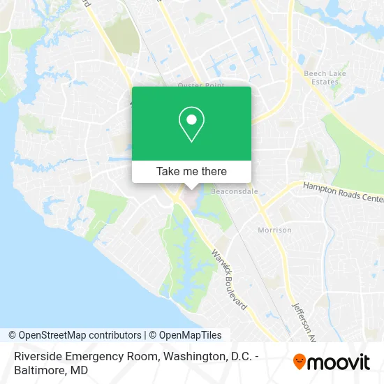 Riverside Emergency Room map