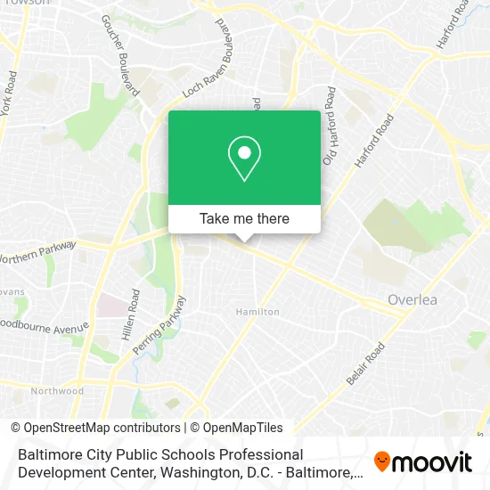 Baltimore City Public Schools Professional Development Center map