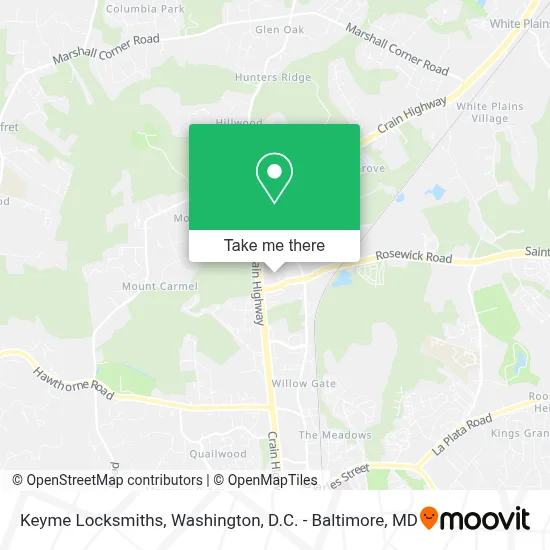 Keyme Locksmiths map