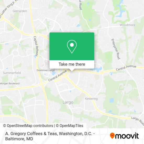 A. Gregory Coffees & Teas map