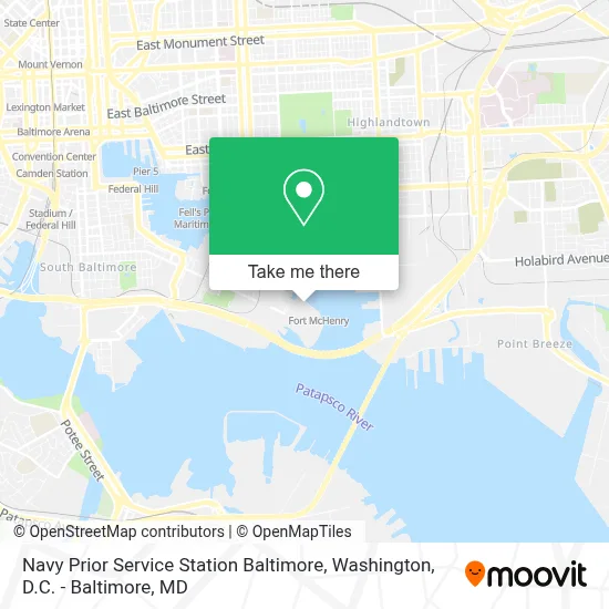 Navy Prior Service Station Baltimore map