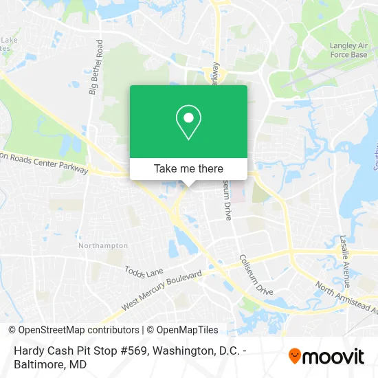 Hardy Cash Pit Stop #569 map