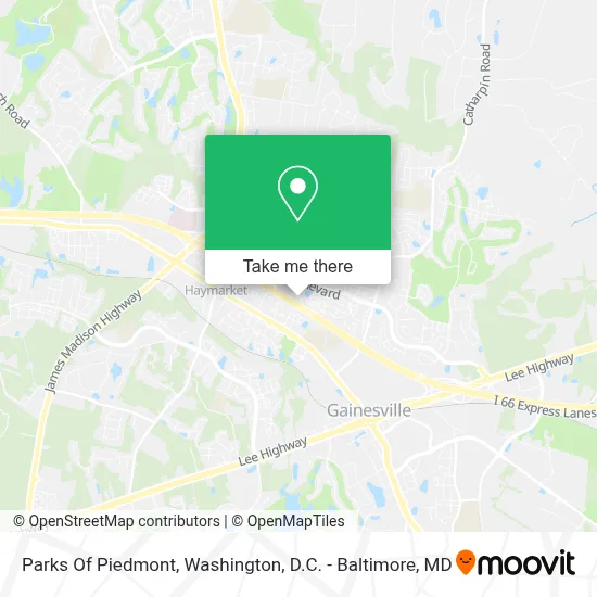 Parks Of Piedmont map