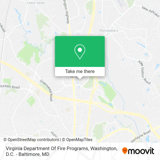 Virginia Department Of Fire Programs map