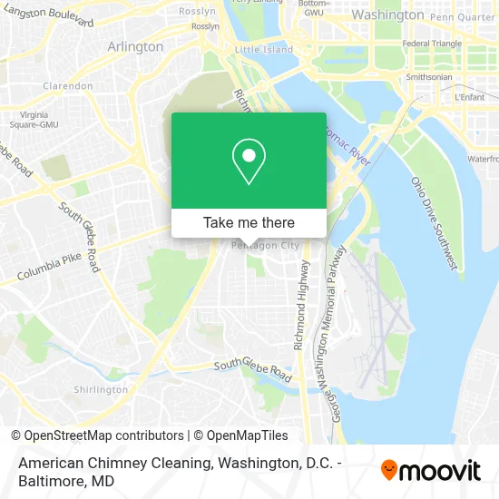 American Chimney Cleaning map