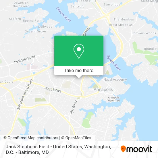 Jack Stephens Field - United States map