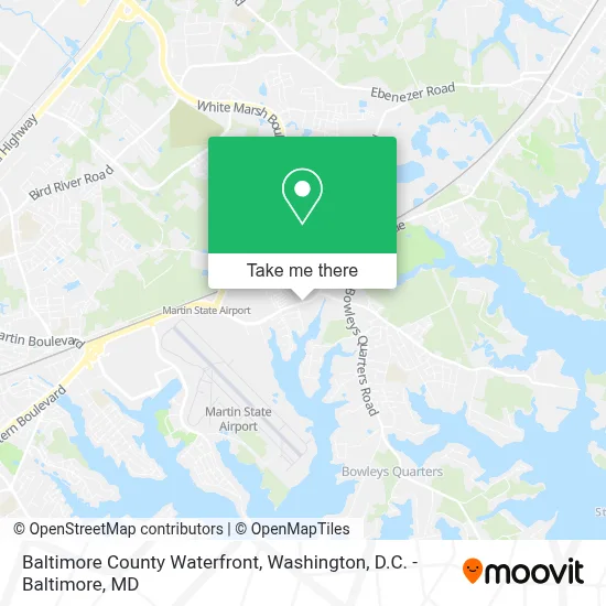 Baltimore County Waterfront map