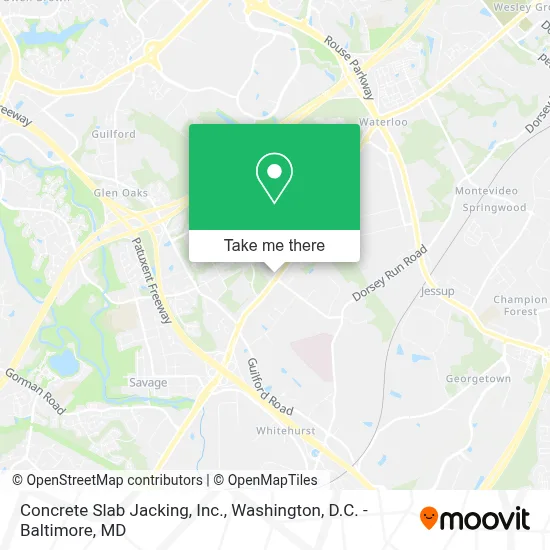 Concrete Slab Jacking, Inc. map