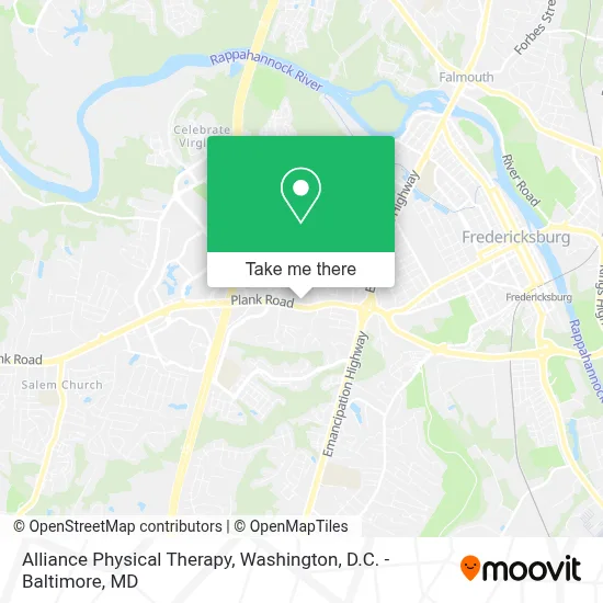 Alliance Physical Therapy map