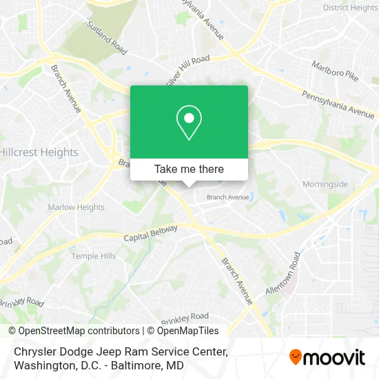 Chrysler Dodge Jeep Ram Service Center map