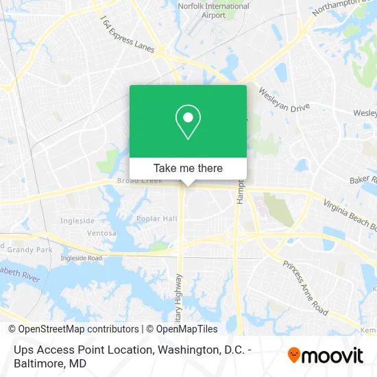Ups Access Point Location map