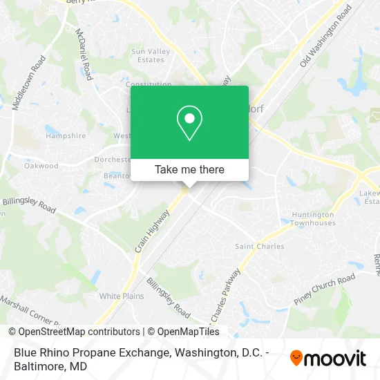 Blue Rhino Propane Exchange map