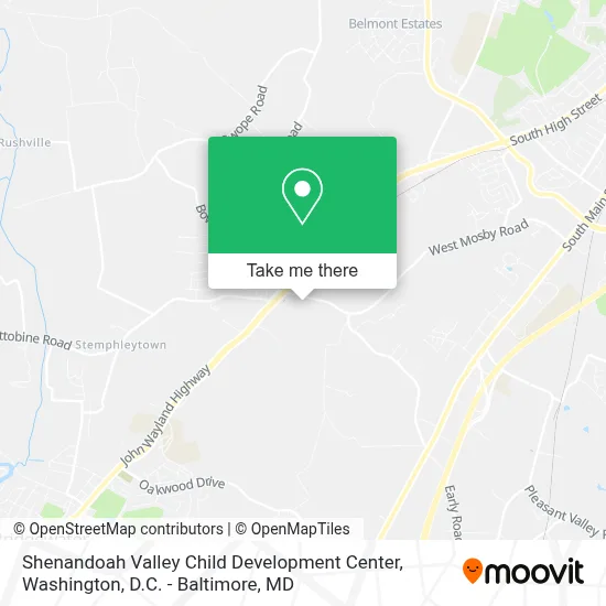 Shenandoah Valley Child Development Center map