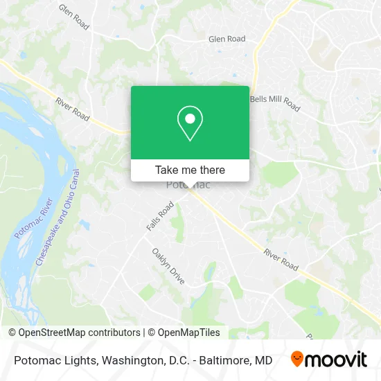 Potomac Lights map