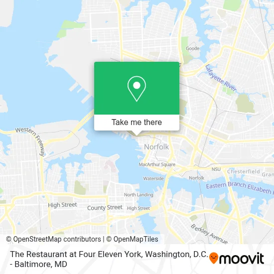 The Restaurant at Four Eleven York map