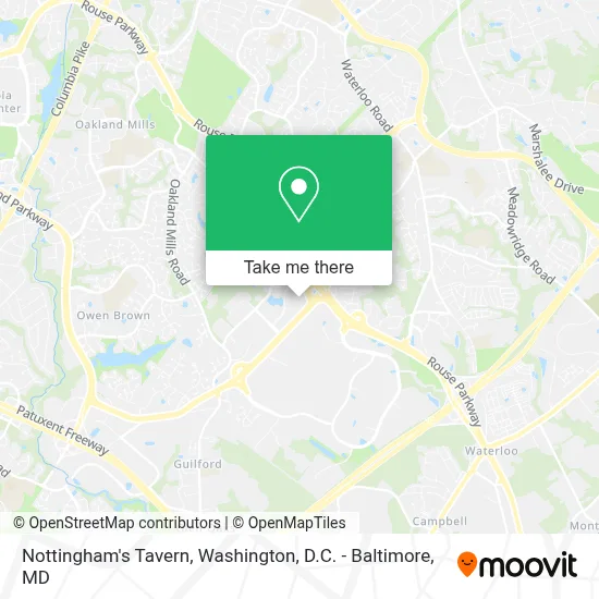 Nottingham's Tavern map