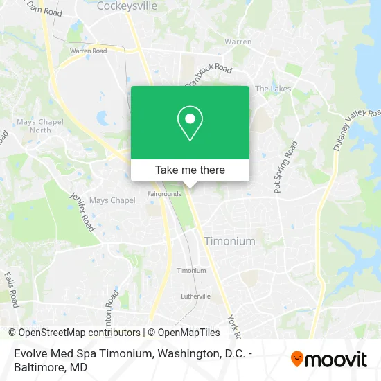 Evolve Med Spa Timonium map