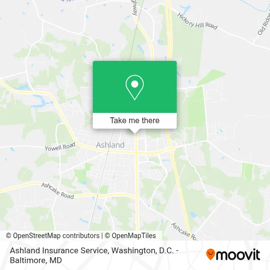 Ashland Insurance Service map