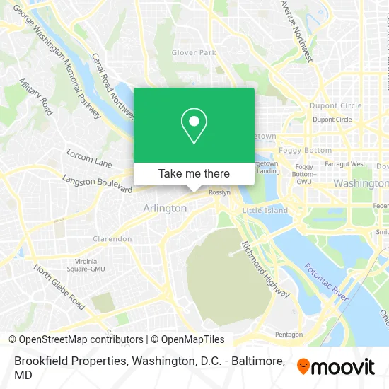 Brookfield Properties map