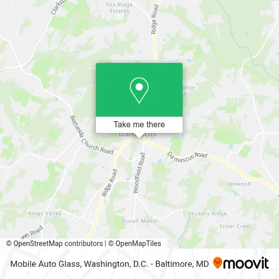 Mobile Auto Glass map