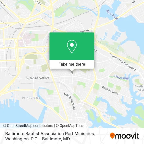 Baltimore Baptist Association Port Ministries map