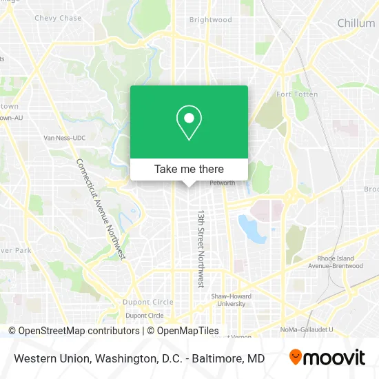 Western Union map