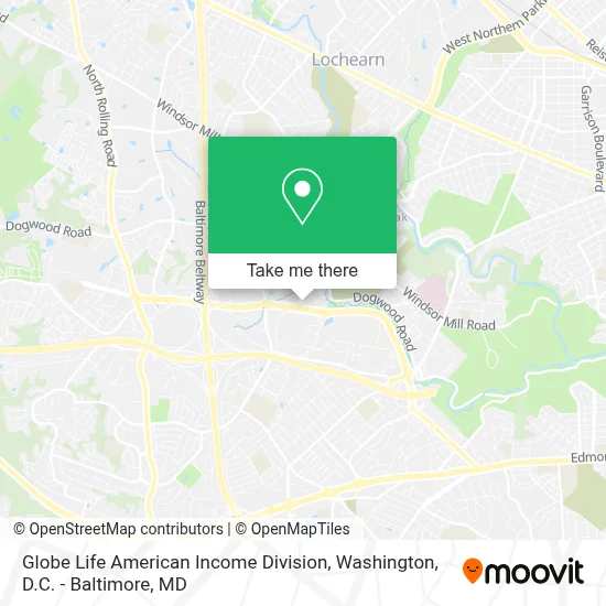 Globe Life American Income Division map