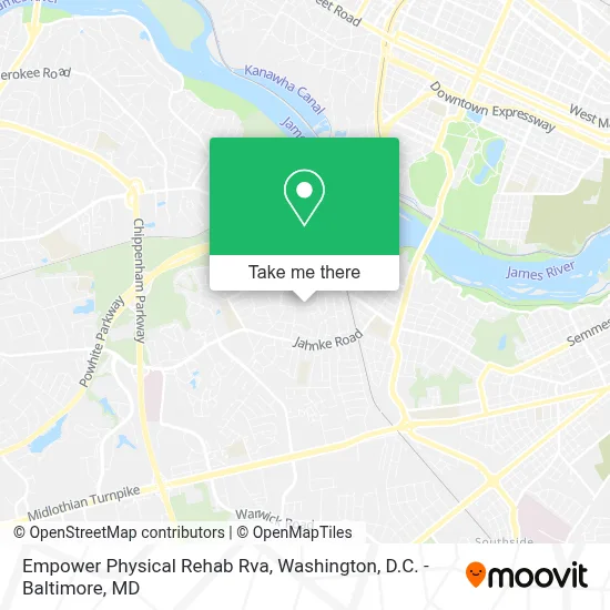 Empower Physical Rehab Rva map