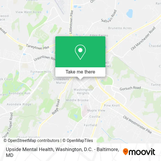 Upside Mental Health map