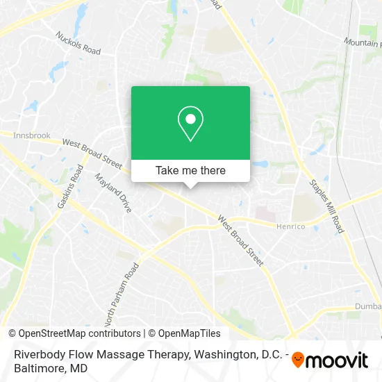 Riverbody Flow Massage Therapy map