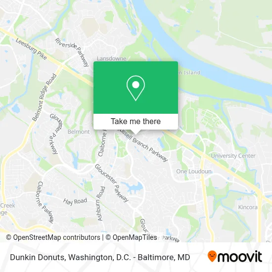 Dunkin Donuts map