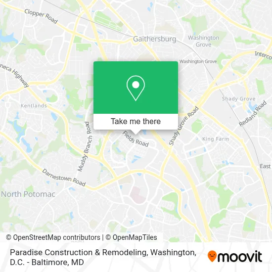 Paradise Construction & Remodeling map