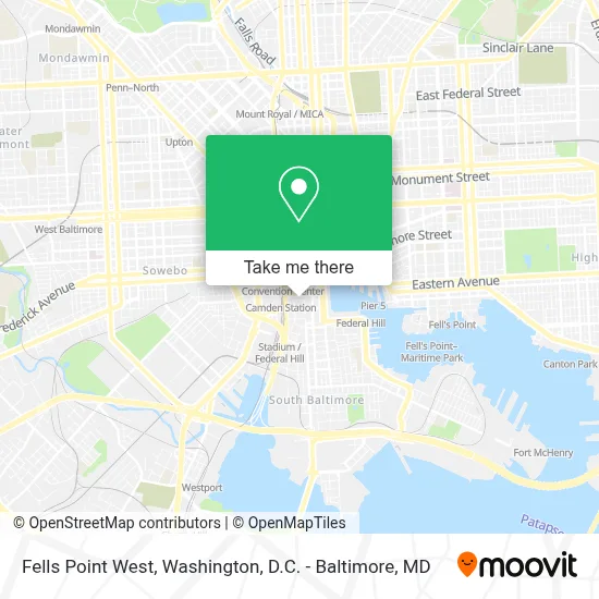 Fells Point West map