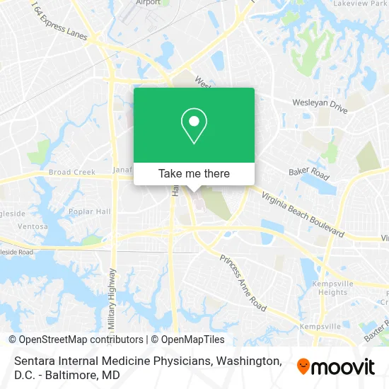 Sentara Internal Medicine Physicians map