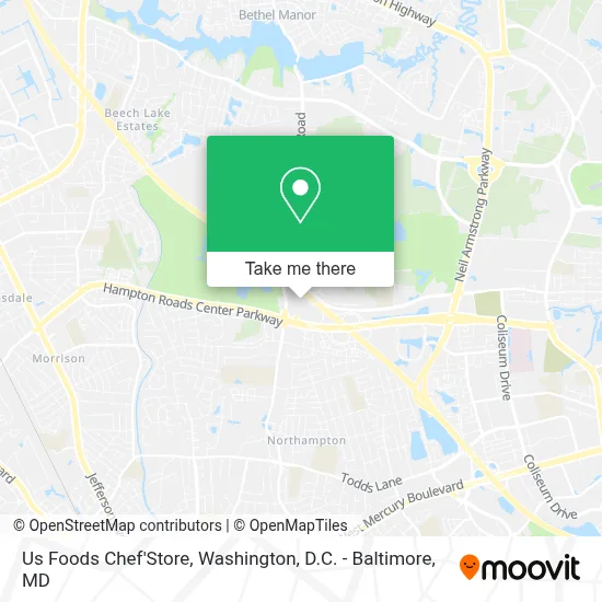 Us Foods Chef'Store map