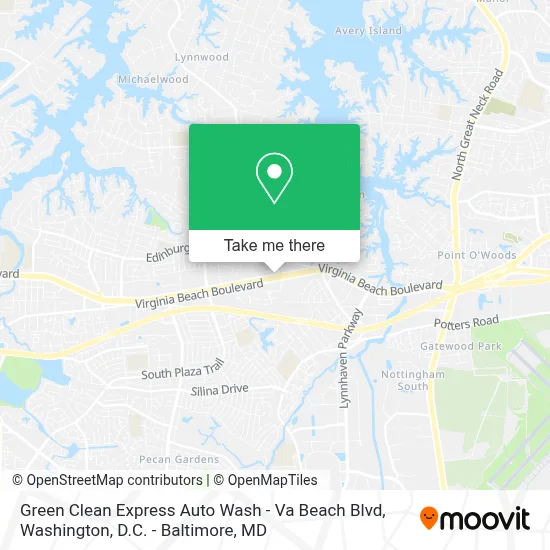 Green Clean Express Auto Wash - Va Beach Blvd map