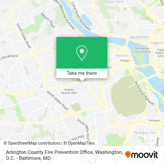 Arlington County Fire Prevention Office map