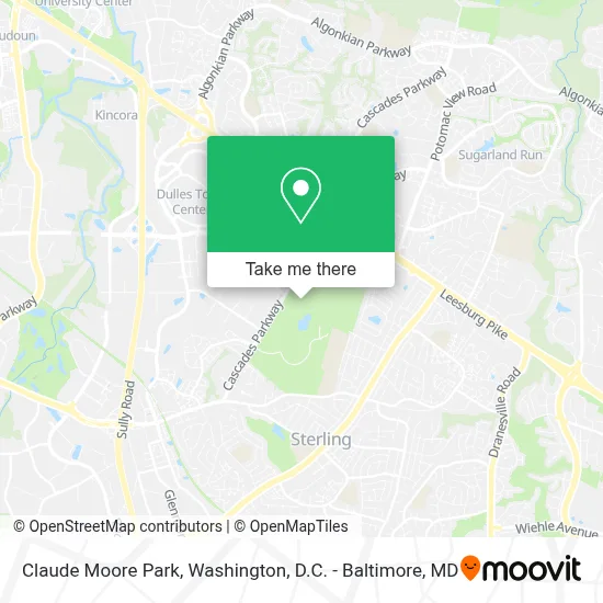 Claude Moore Park map