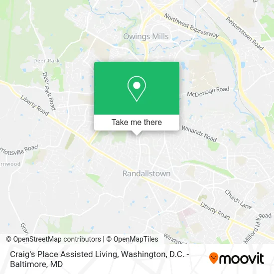 Craig's Place Assisted Living map