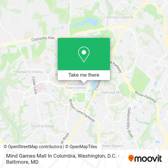 Mind Games Mall In Columbia map