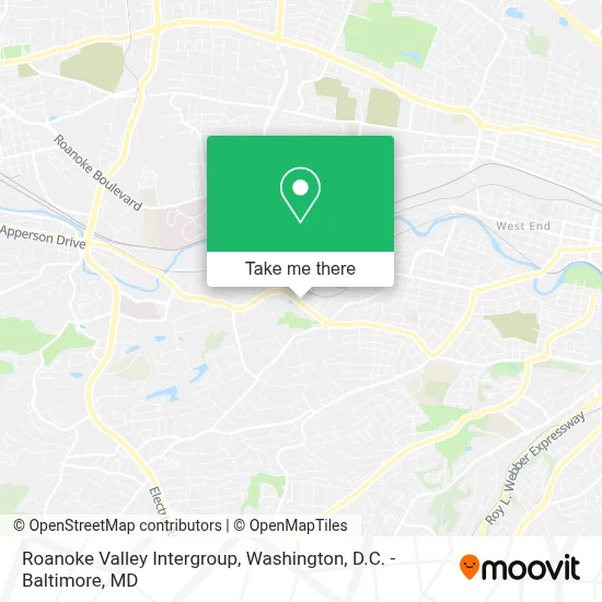 Roanoke Valley Intergroup map