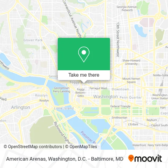 American Arenas map