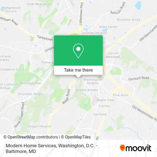 Modern Home Services map