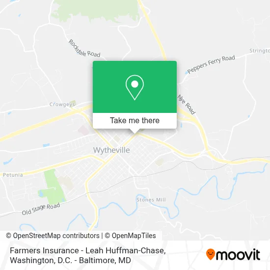 Farmers Insurance - Leah Huffman-Chase map