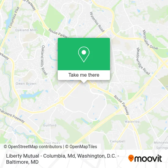 Liberty Mutual - Columbia, Md map
