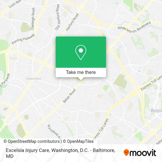 Excelsia Injury Care map